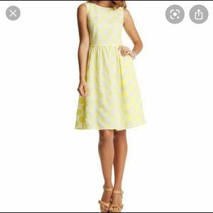 🍋 Loft lemon yellow polka dot dress 🍋